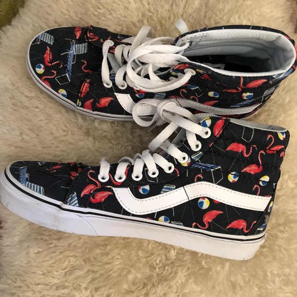 flamingo vans high tops